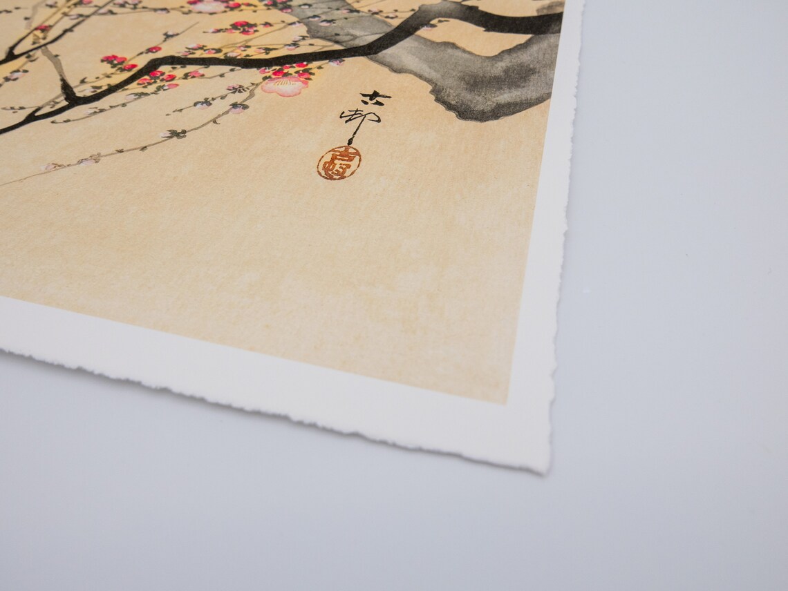 Ohara Koson – Oiseau chanteur et fleur de prunier – Image 4