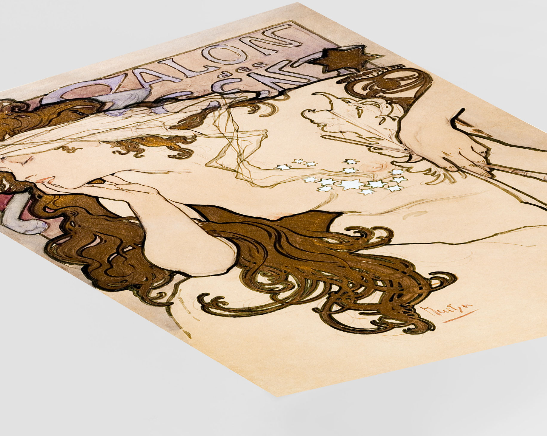 Alphonse Maria Mucha - Salon des Cent poster (1896) – Image 3