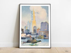 Rachael Robinson Elmer - The Woolworth Building from the Ferry (1914)